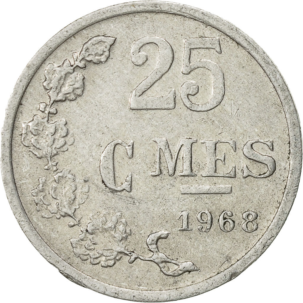 Monnaie, Luxembourg, Jean, 25 Centimes, 1968, TTB, Aluminium, KM:45a.1