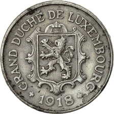 Lussemburgo, Charlotte, 10 Centimes, 1918, BB, Ferro, KM:31