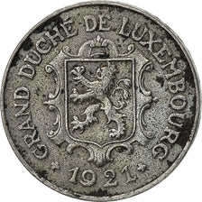 Moneta, Lussemburgo, Charlotte, 10 Centimes, 1921, BB, Ferro, KM:31