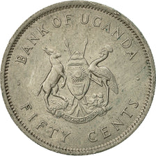 Coin, Uganda, 50 Cents, 1966, EF(40-45), Copper-nickel, KM:4