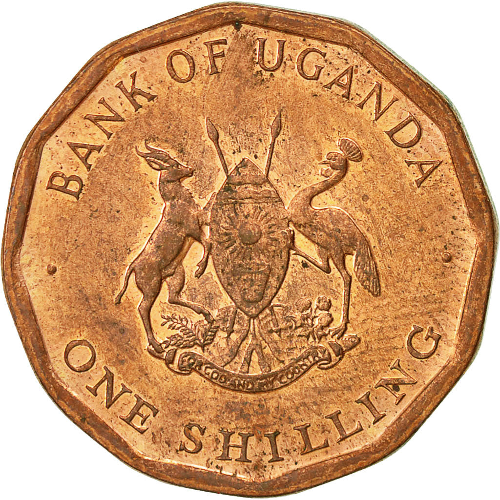 Münze, Uganda, Shilling, 1987, SS+, Copper Plated Steel, KM:27