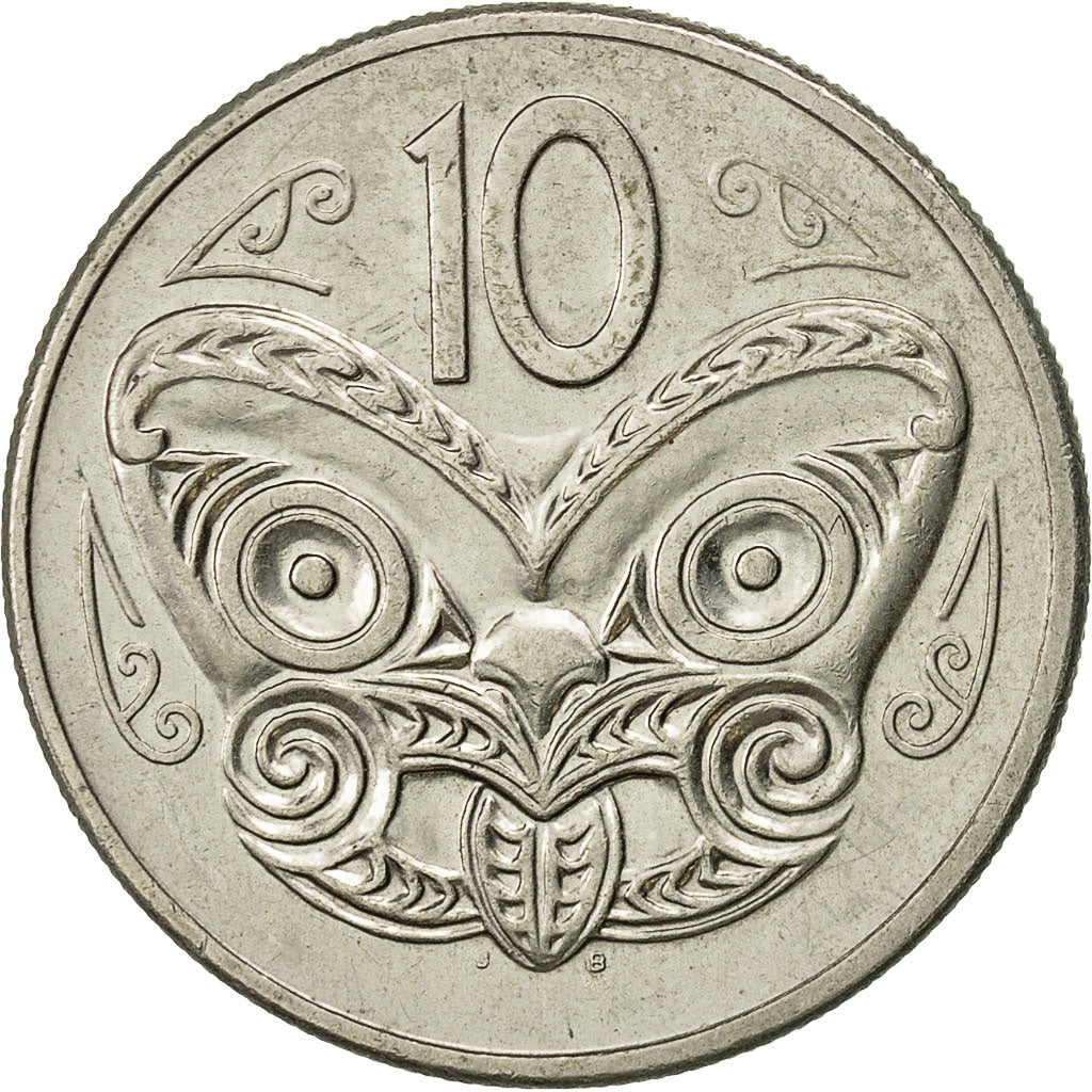 Coin, New Zealand, Elizabeth II, 10 Cents, 1980, AU(50-53), Copper-nickel