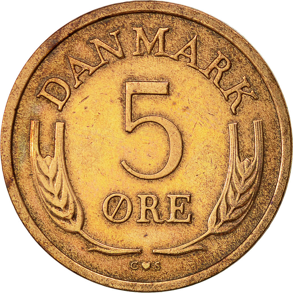 Moneta, Danimarca, Frederik IX, 5 Öre, 1971, Copenhagen, BB, Bronzo, KM:848.1