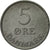 Moneda, Dinamarca, Frederik IX, 5 Öre, 1960, Copenhagen, BC+, Cinc, KM:843.2