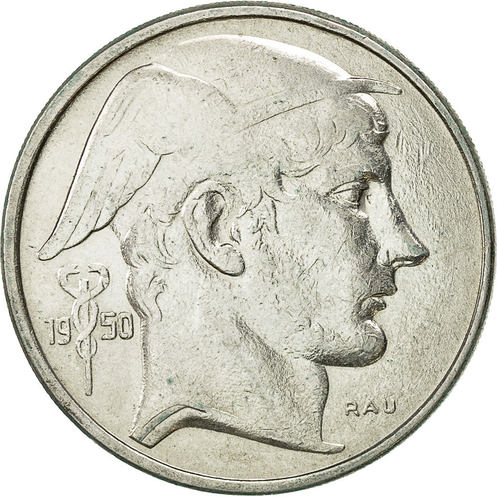 Münze, Belgien, 50 Francs, 50 Frank, 1950, SS+, Silber, KM:137