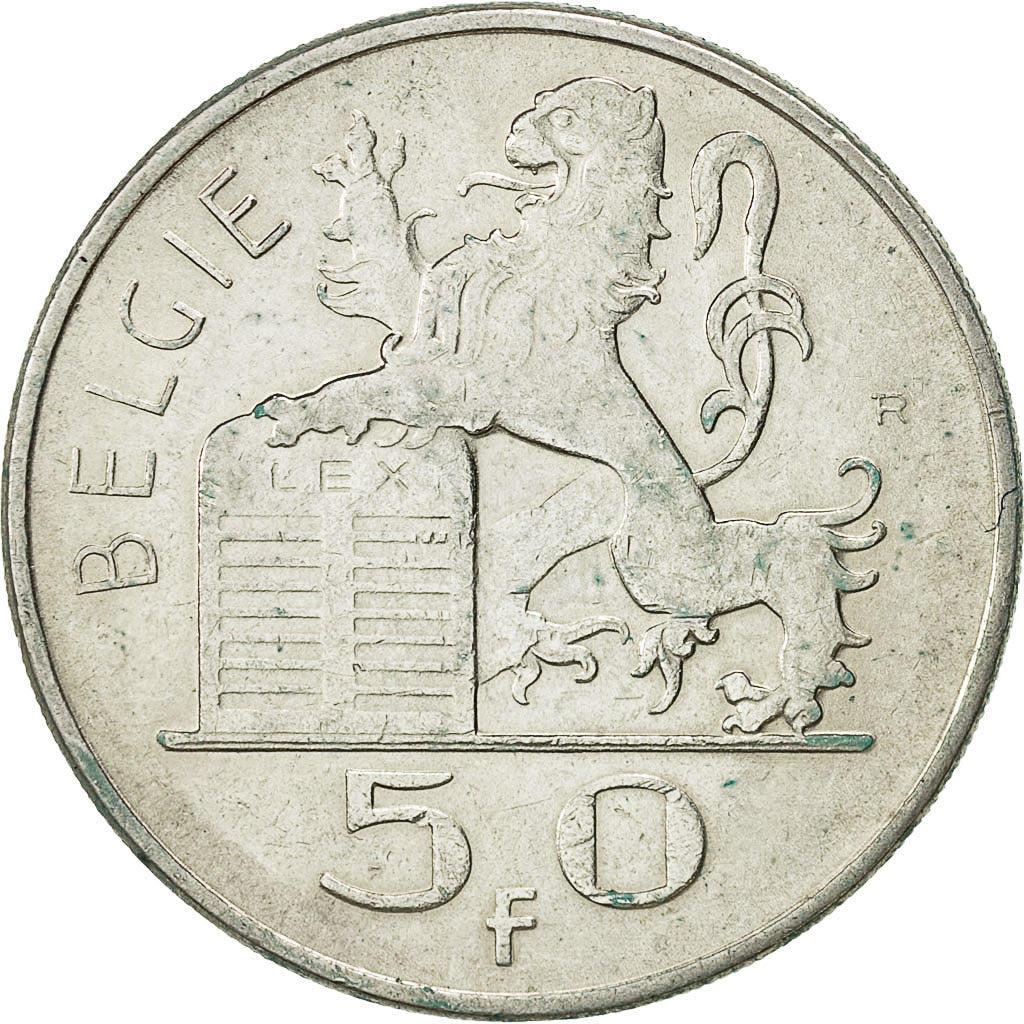 Münze, Belgien, 50 Francs, 50 Frank, 1950, SS+, Silber, KM:137