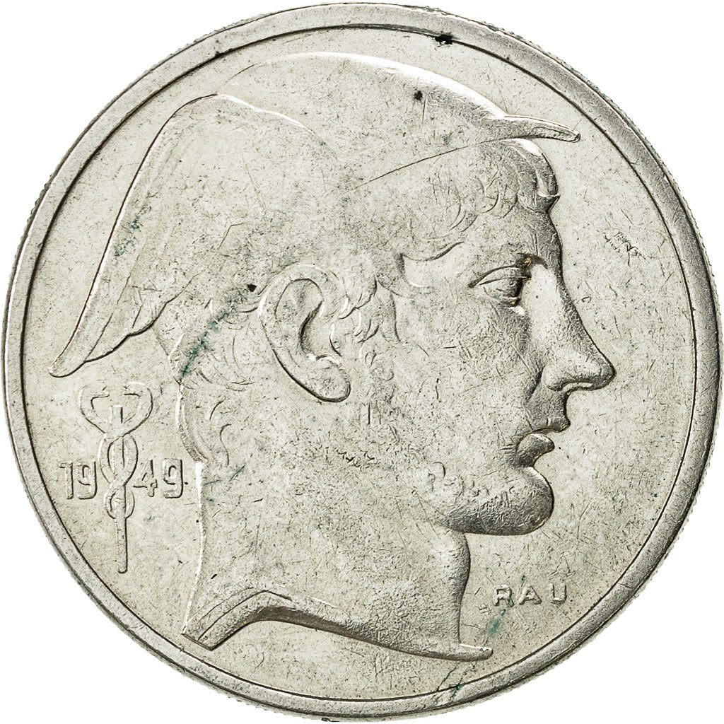 Coin, Belgium, 50 Francs, 50 Frank, 1949, AU(50-53), Silver, KM:136.1