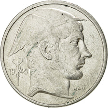 Coin, Belgium, 50 Francs, 50 Frank, 1949, AU(50-53), Silver, KM:136.1