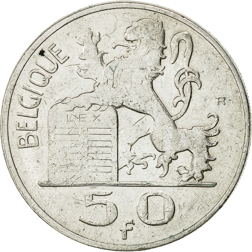 Coin, Belgium, 50 Francs, 50 Frank, 1949, AU(50-53), Silver, KM:136.1