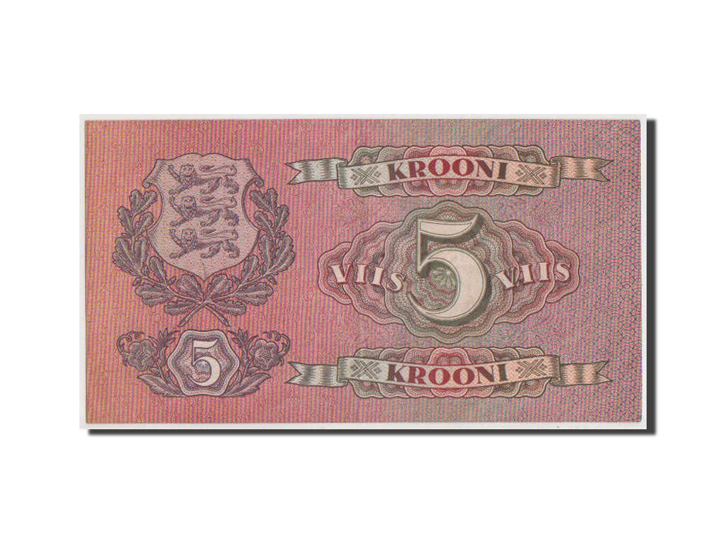 Biljet, Estland, 5 Krooni, 1929, TTB