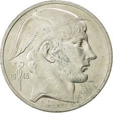 Coin, Belgium, 50 Francs, 50 Frank, 1948, AU(55-58), Silver, KM:136.1