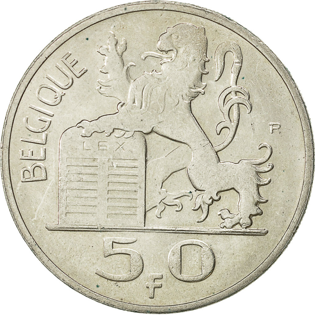Coin, Belgium, 50 Francs, 50 Frank, 1948, AU(55-58), Silver, KM:136.1