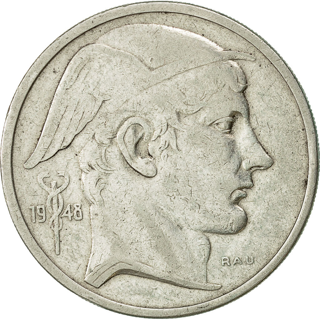 Moneta, Belgio, 50 Francs, 50 Frank, 1948, BB+, Argento, KM:137