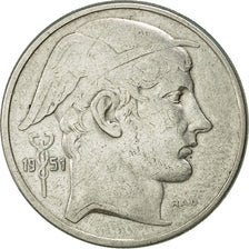 Moneta, Belgio, 50 Francs, 50 Frank, 1951, BB+, Argento, KM:137