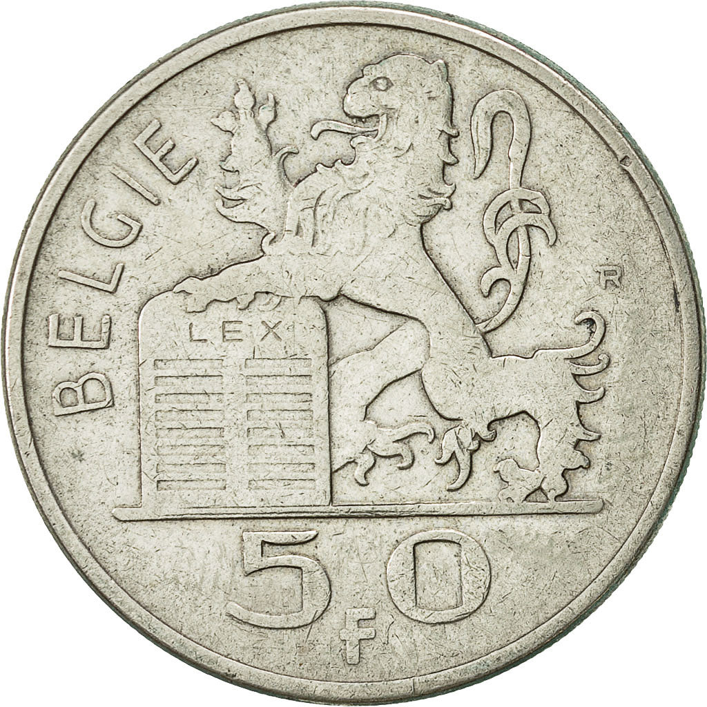 Moneta, Belgio, 50 Francs, 50 Frank, 1951, BB+, Argento, KM:137