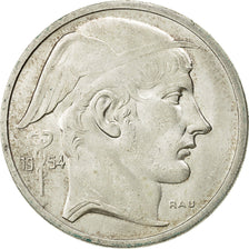 Belgium, 50 Francs, 50 Frank, 1954, AU(55-58), Silver, KM:136.1