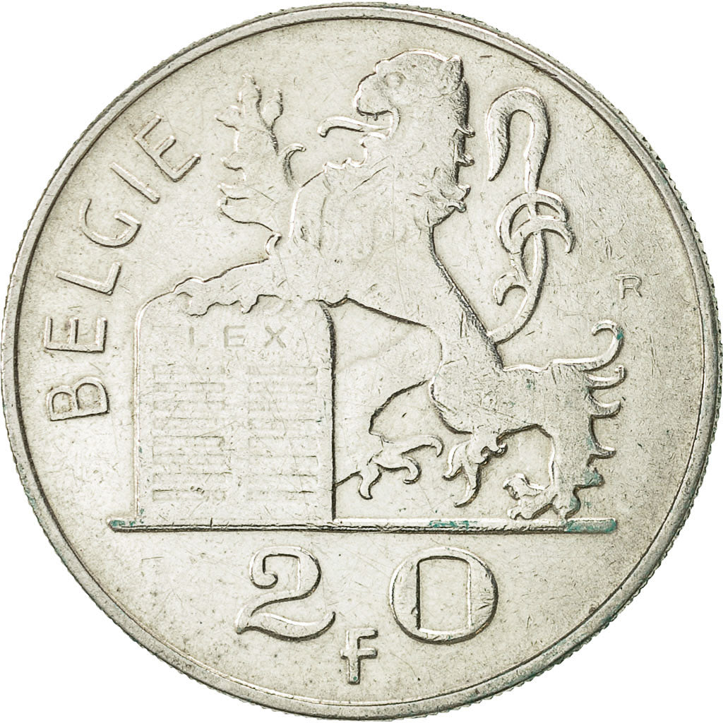Munten, België, 20 Francs, 20 Frank, 1951, ZF+, Zilver, KM:141.1