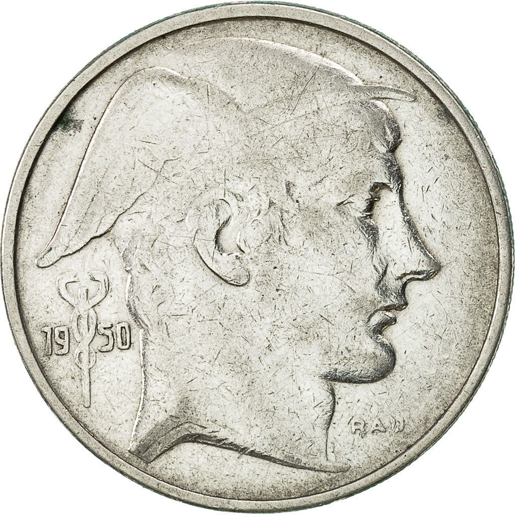 Münze, Belgien, 20 Francs, 20 Frank, 1950, SS, Silber, KM:140.1
