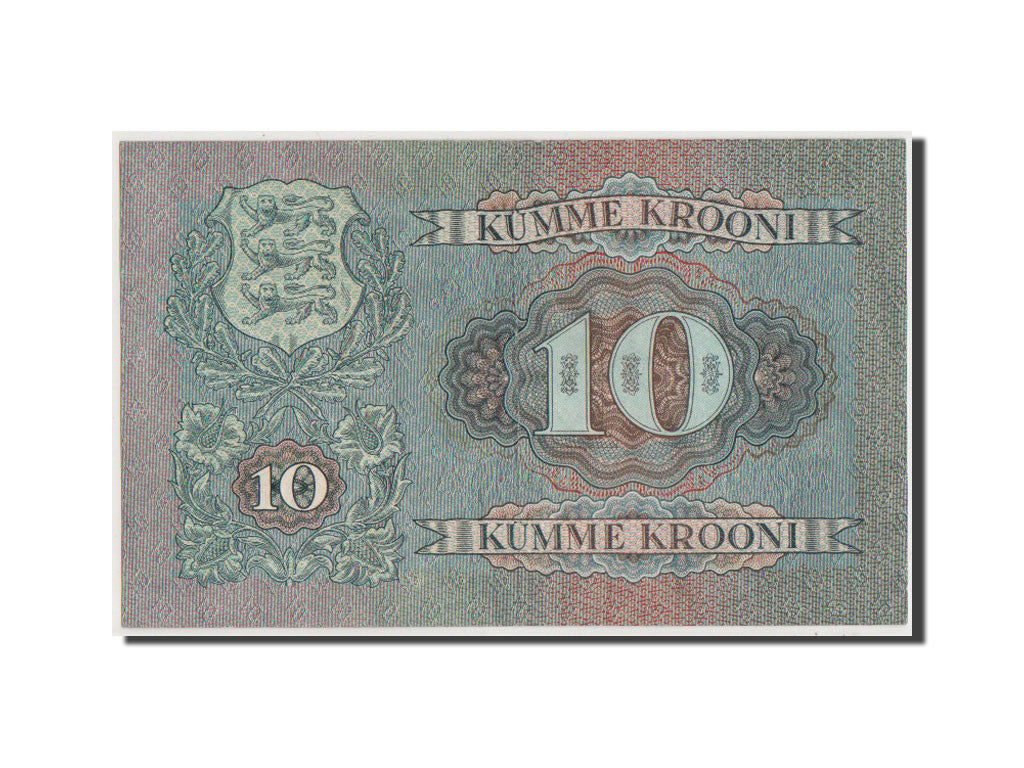 Biljet, Estland, 10 Krooni, 1937, TTB+