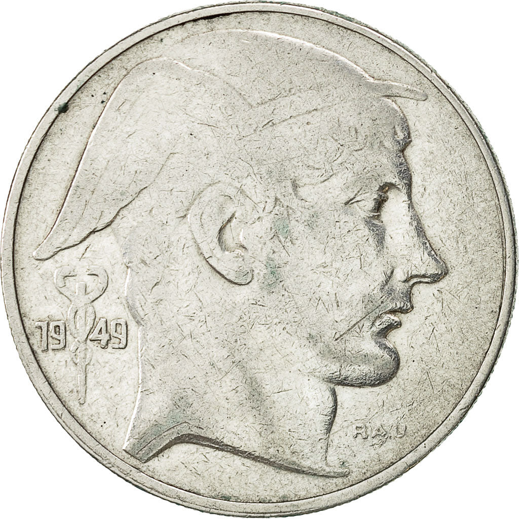 Münze, Belgien, 20 Francs, 20 Frank, 1949, SS, Silber, KM:140.1