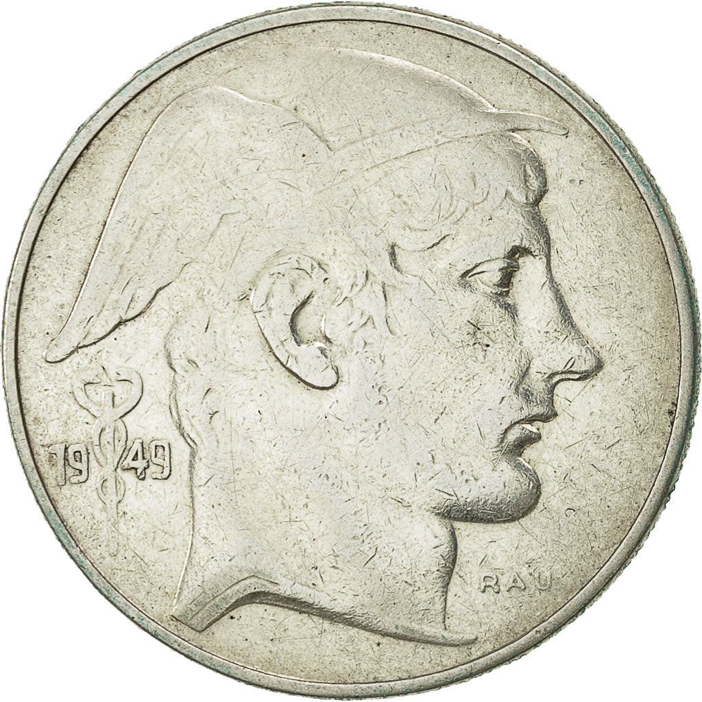 Münze, Belgien, 20 Francs, 20 Frank, 1949, SS, Silber, KM:141.1
