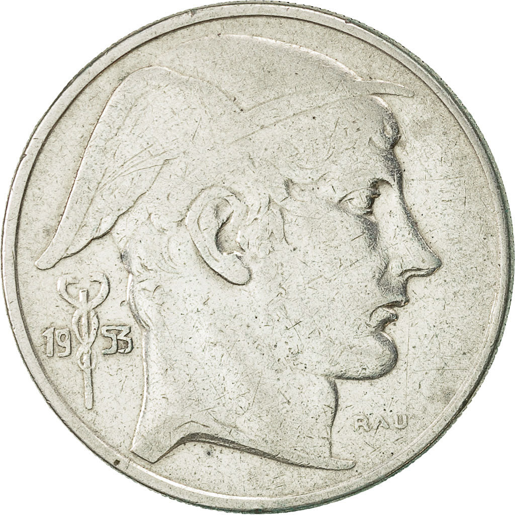 Munten, België, 20 Francs, 20 Frank, 1953, ZF, Zilver, KM:141.1