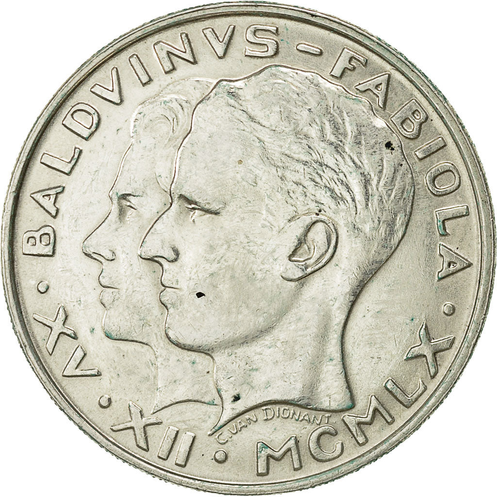Belgien, 50 Francs, 50 Frank, 1960, SS+, Silber, KM:152.1