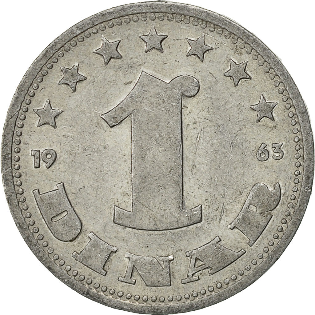 Monnaie, Yougoslavie, Dinar, 1963, TTB, Aluminium, KM:36