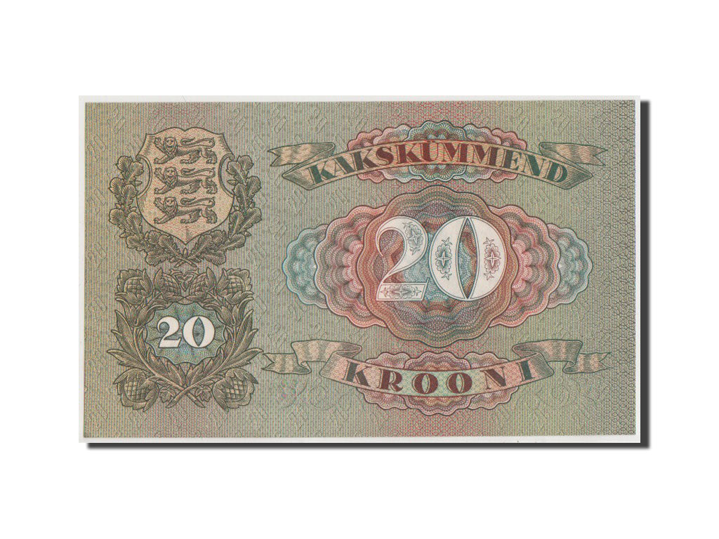 Biljet, Estland, 20 Krooni, 1932, NIEUW