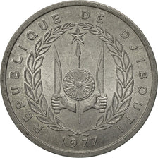 Munten, Djibouti, Franc, 1977, Paris, ZF+, Aluminium, KM:20