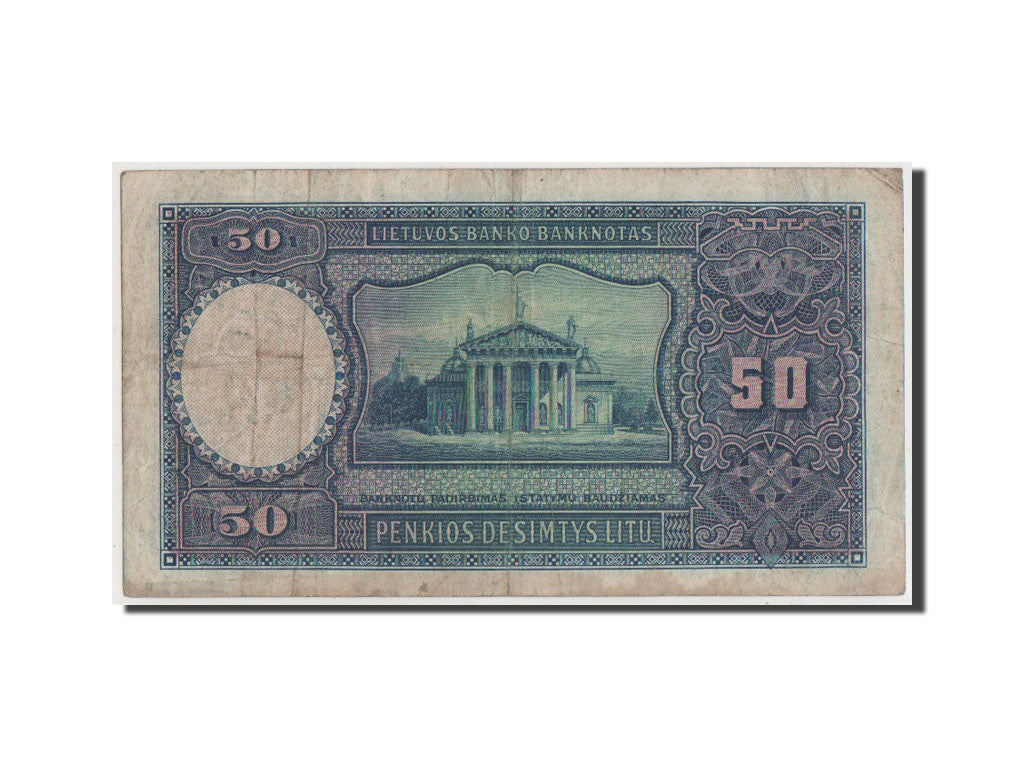 Banconote, Lituania, 50 Litu, 1928, MB+