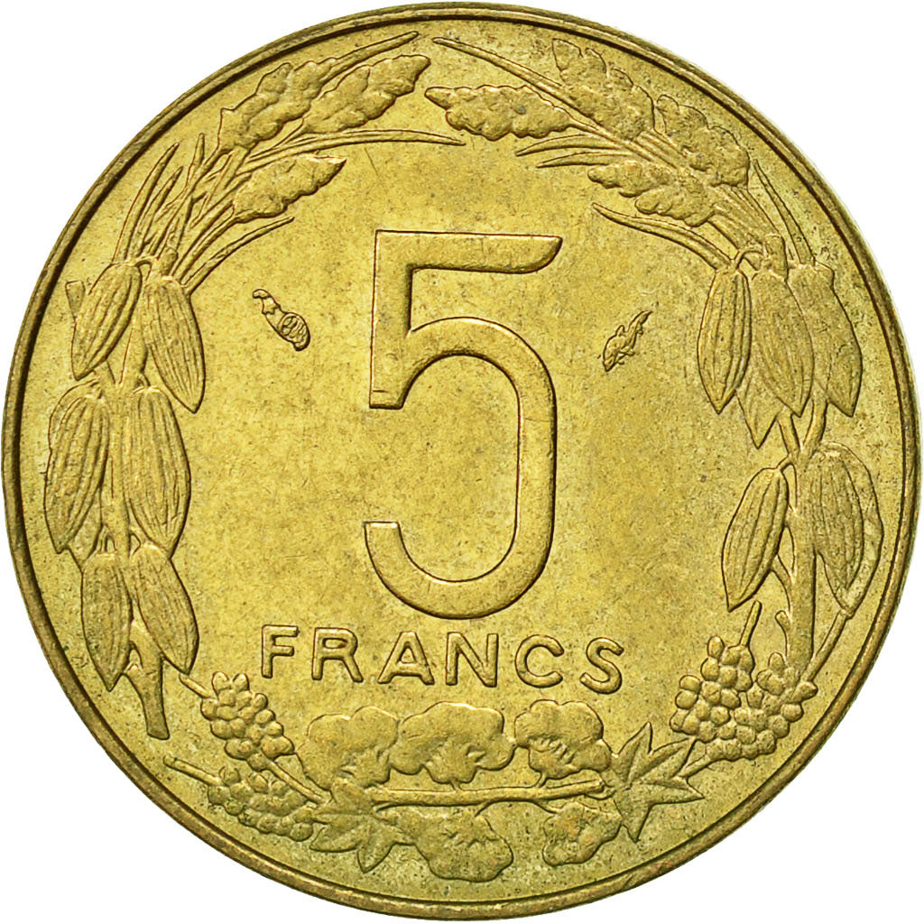 Münze, Zentralafrikanische Staaten, 5 Francs, 1981, Paris, VZ, Aluminum-Bronze