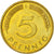 Coin, GERMANY - FEDERAL REPUBLIC, 5 Pfennig, 1990, Karlsruhe, AU(55-58), Brass