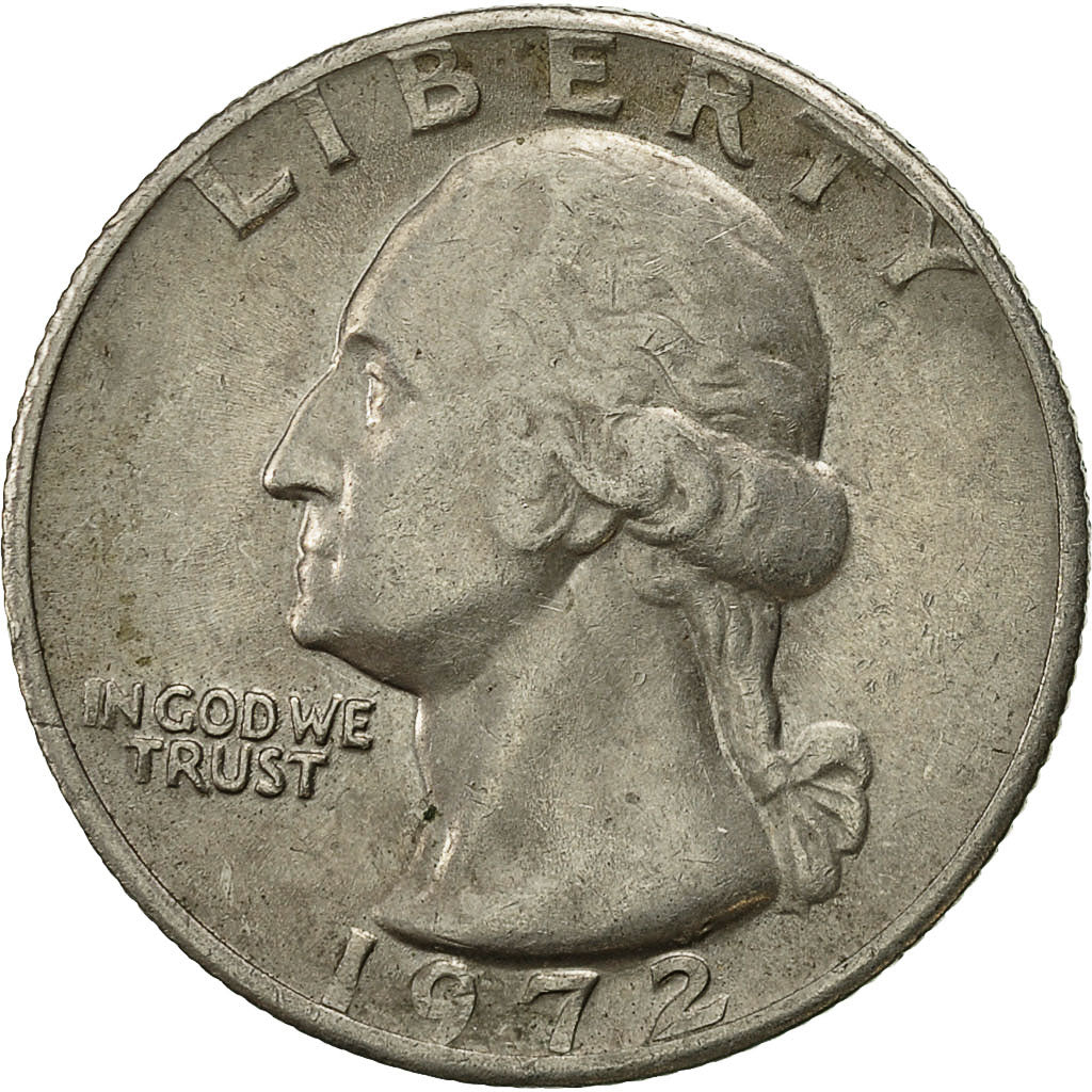 Coin, United States, Washington Quarter, Quarter, 1972, U.S. Mint, Philadelphia