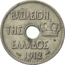 Moneta, Grecia, George I, 10 Lepta, 1912, SPL-, Nichel, KM:63