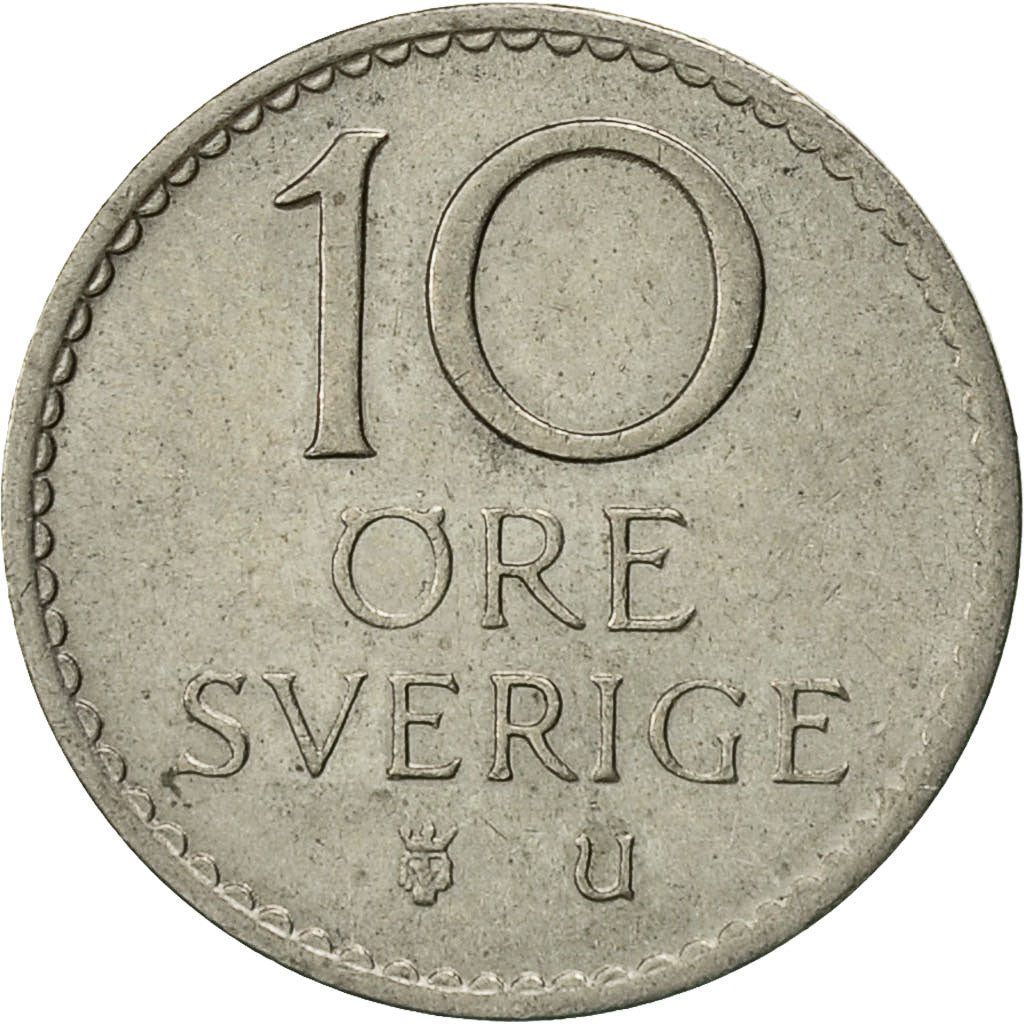 Monnaie, Suède, Gustaf VI, 10 Öre, 1966, TTB+, Copper-nickel, KM:835