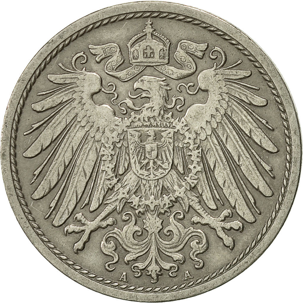 Coin, GERMANY - EMPIRE, Wilhelm II, 10 Pfennig, 1908, Berlin, EF(40-45)
