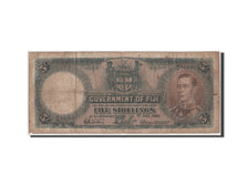 Fiji, 5 Shillings, 1943, KM #37f, F(12-15), B/4 74