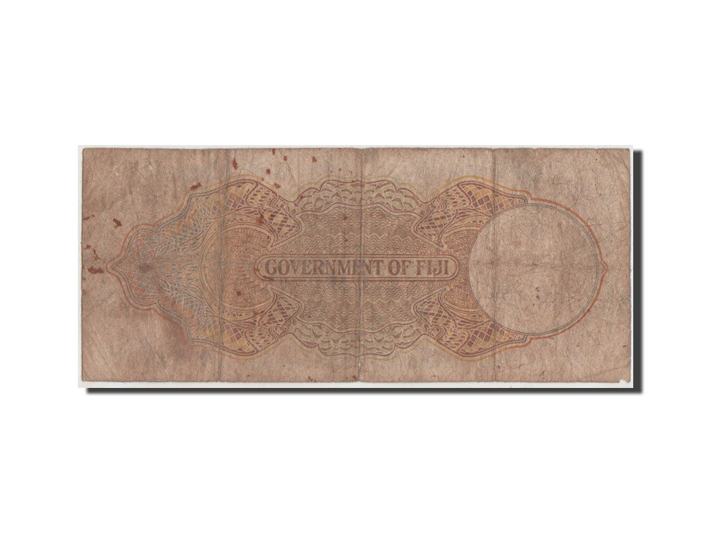 Fiji, 5 Shillings, 1943, KM #37f, F(12-15), B/4 74