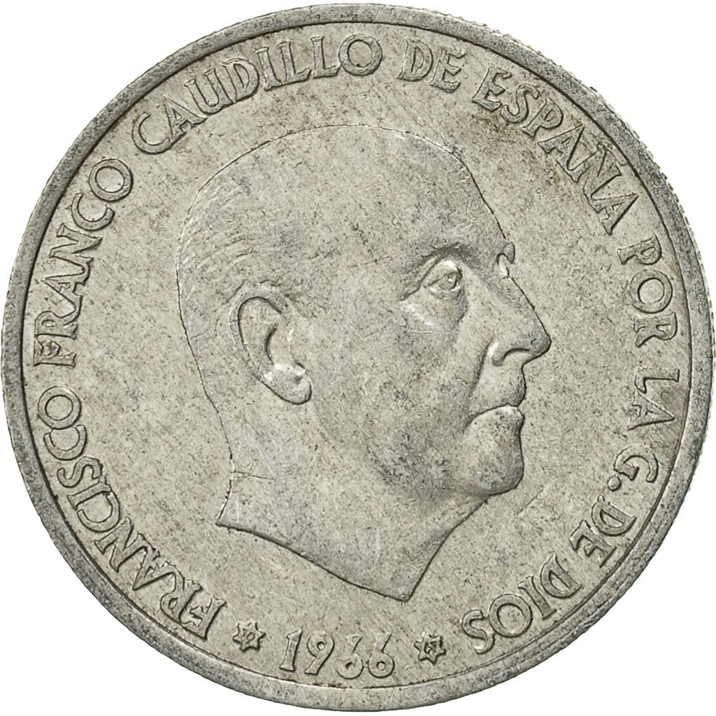 Moneta, Spagna, Francisco Franco, caudillo, 50 Centimos, 1966, BB, Alluminio