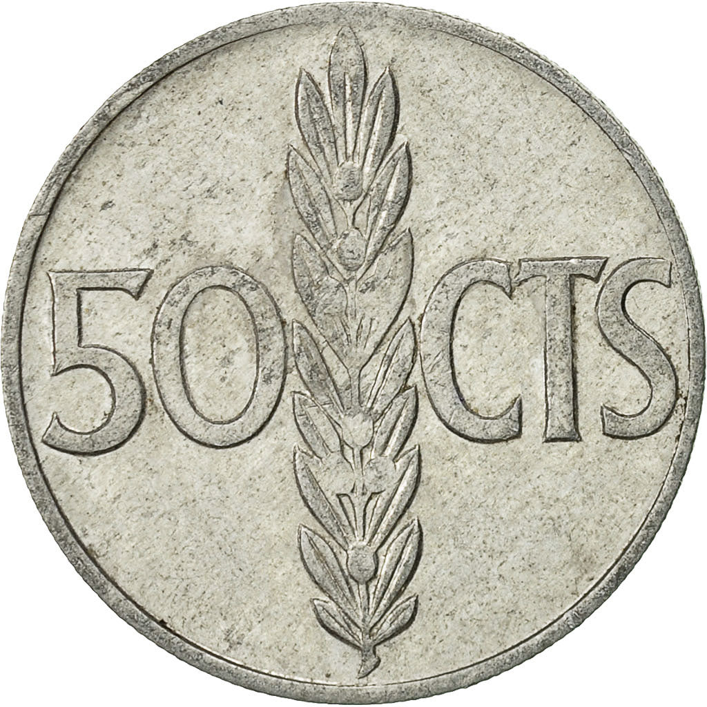 Moneta, Spagna, Francisco Franco, caudillo, 50 Centimos, 1966, BB, Alluminio