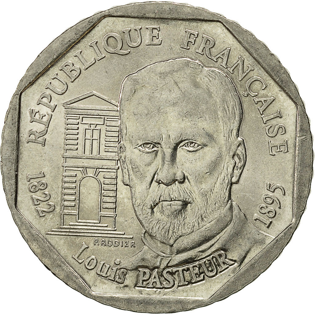 Münze, Frankreich, Pasteur, 2 Francs, 1995, Paris, SS+, Nickel, KM:1119