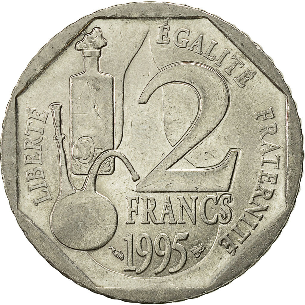 Münze, Frankreich, Pasteur, 2 Francs, 1995, Paris, SS+, Nickel, KM:1119