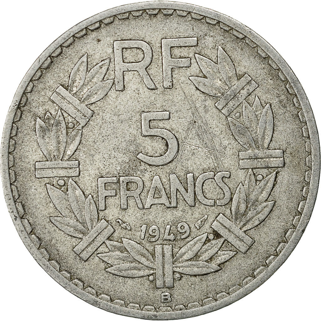Coin, France, Lavrillier, 5 Francs, 1949, Beaumont - Le Roger, EF(40-45)