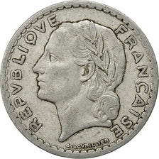Moneta, Francia, Lavrillier, 5 Francs, 1945, Beaumont - Le Roger, MB, Alluminio