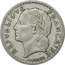Monnaie, France, Lavrillier, 5 Francs, 1945, Beaumont - Le Roger, TB, Aluminium