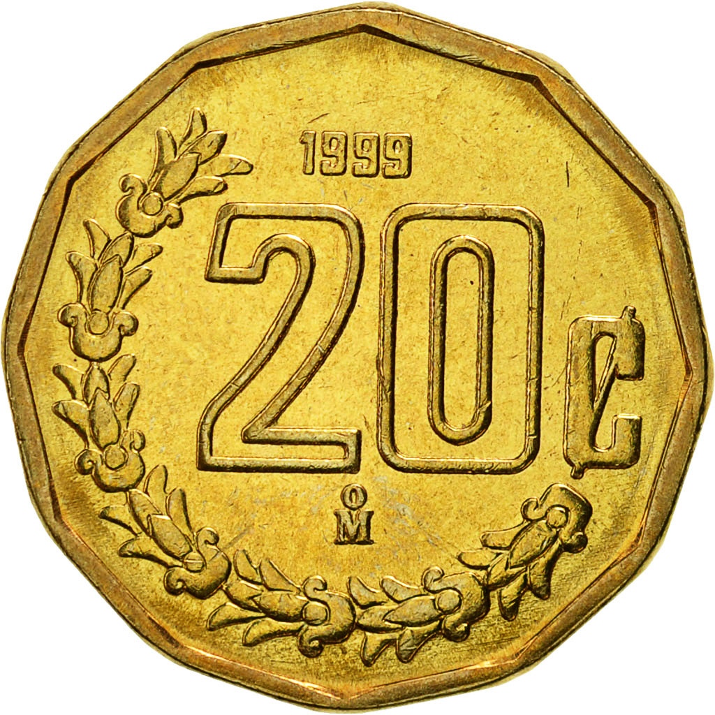 Münze, Mexiko, 20 Centavos, 1999, Mexico City, VZ, Aluminum-Bronze, KM:548