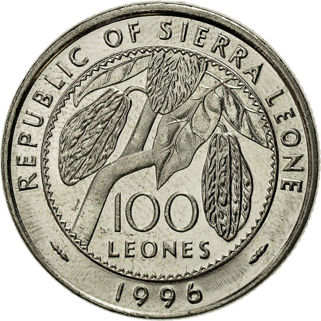 Moneda, Sierra Leona, 100 Leones, 1996, EBC, Níquel aleado con acero, KM:46