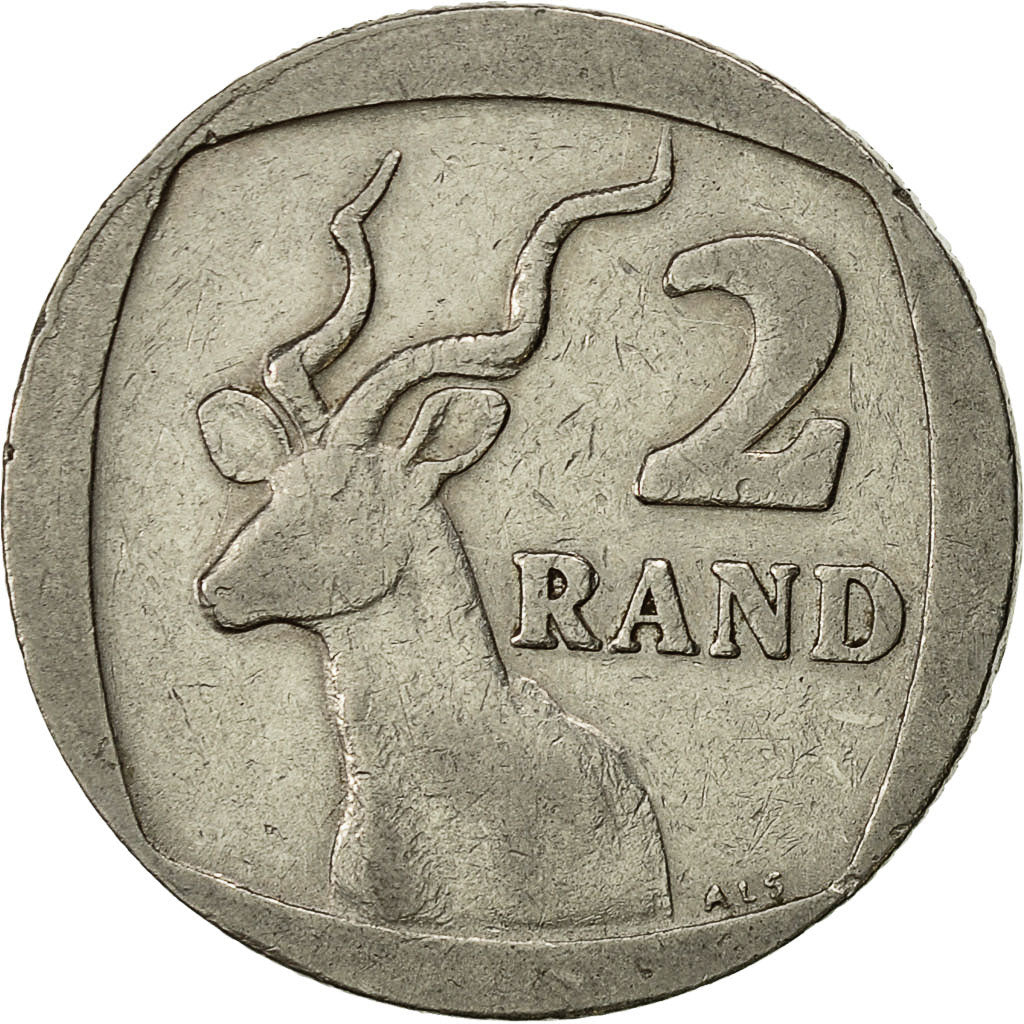 Monnaie, Afrique du Sud, 2 Rand, 1990, TTB, Nickel Plated Copper, KM:139