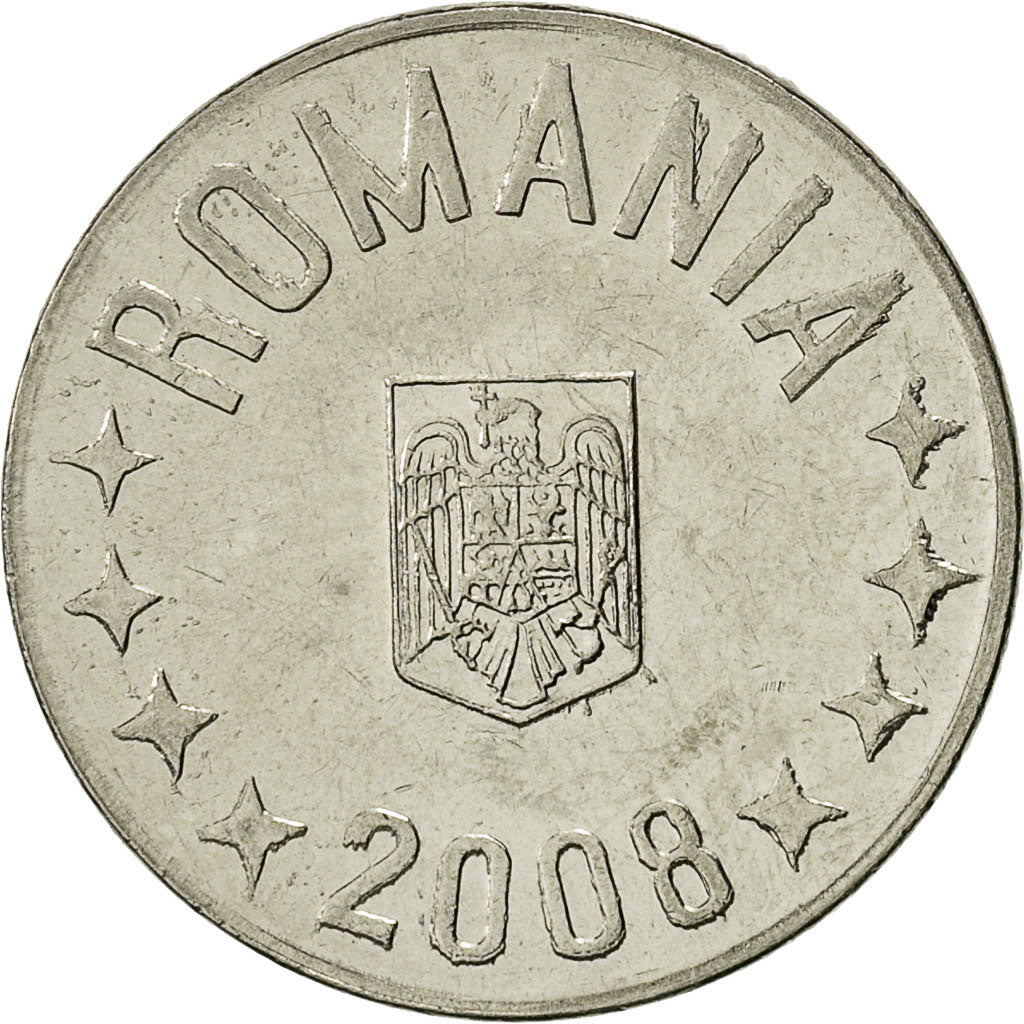 Monnaie, Roumanie, 10 Bani, 2008, Bucharest, TTB, Nickel plated steel, KM:191